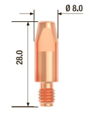 FUBAG Контактный наконечник M6х28 мм ECU D=1.0 мм (10 шт.)