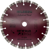 Диск алмазный отрезной Hilberg Industrial Hard Laser 230*10*22,23mm HI806