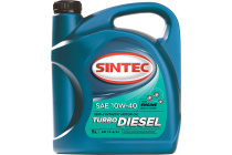 Масло SINTEC Turbo Diesel SAE 10W-40 API CF-4/CF/SJ канистра 5л/Motor oil 5liter can